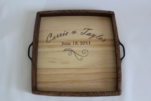 Personalized Custom Wine Stave Tray