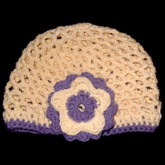 Crochet Flower Baby Hat