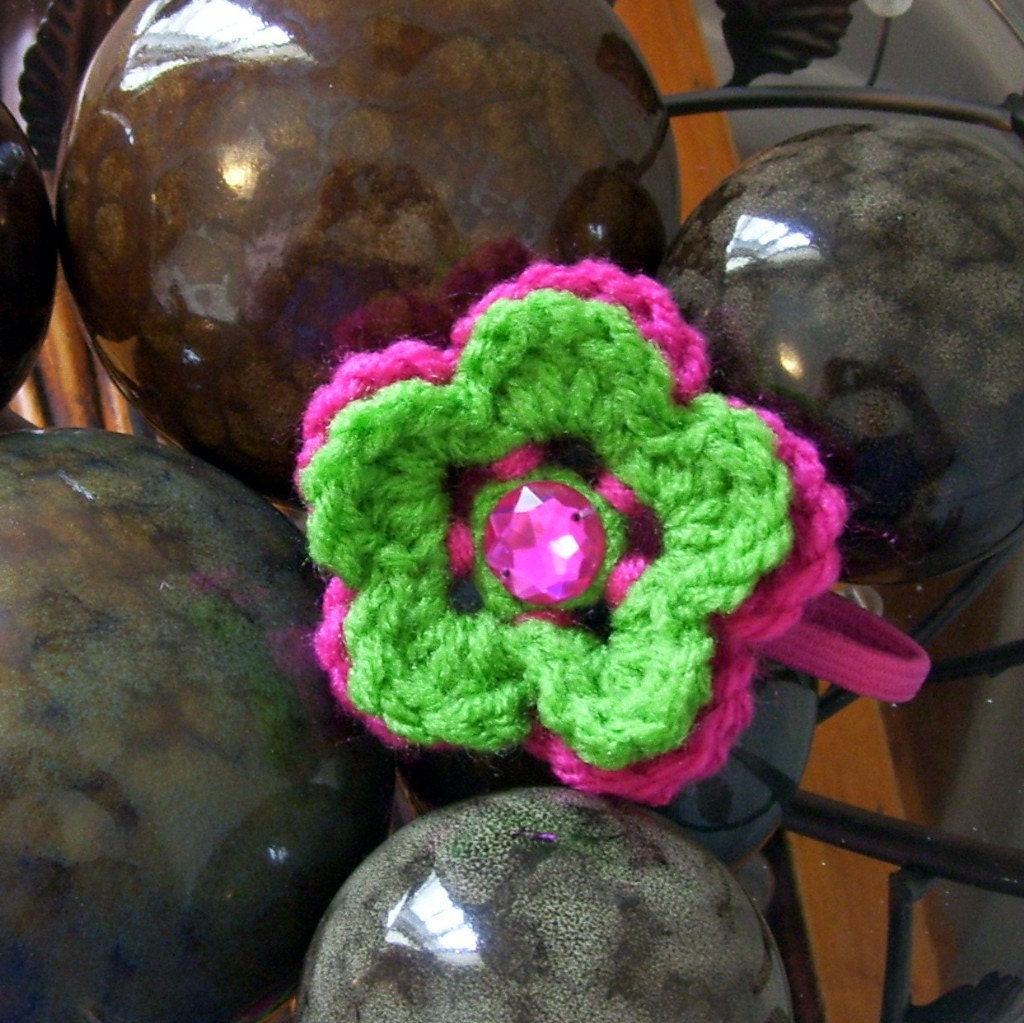 Double Layer Flower Ponytail Holder