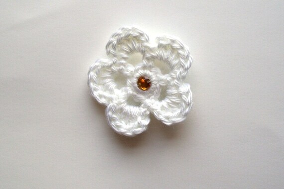 White Flower Baby Barrette