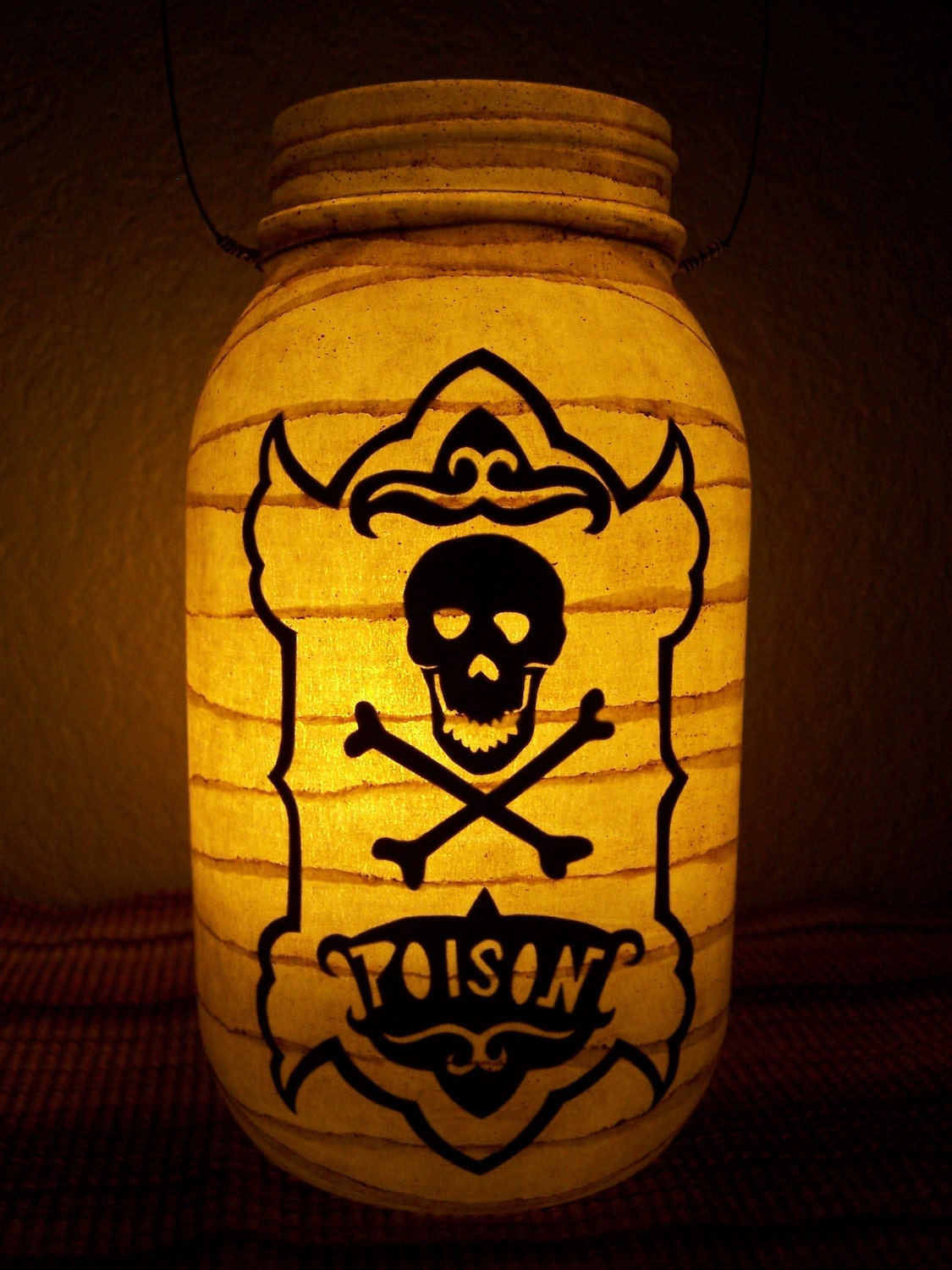 Grungy Primitive Halloween Poison Lantern