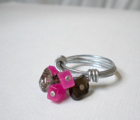 ot-pink-black-cluster-ring-wire-wrapped
