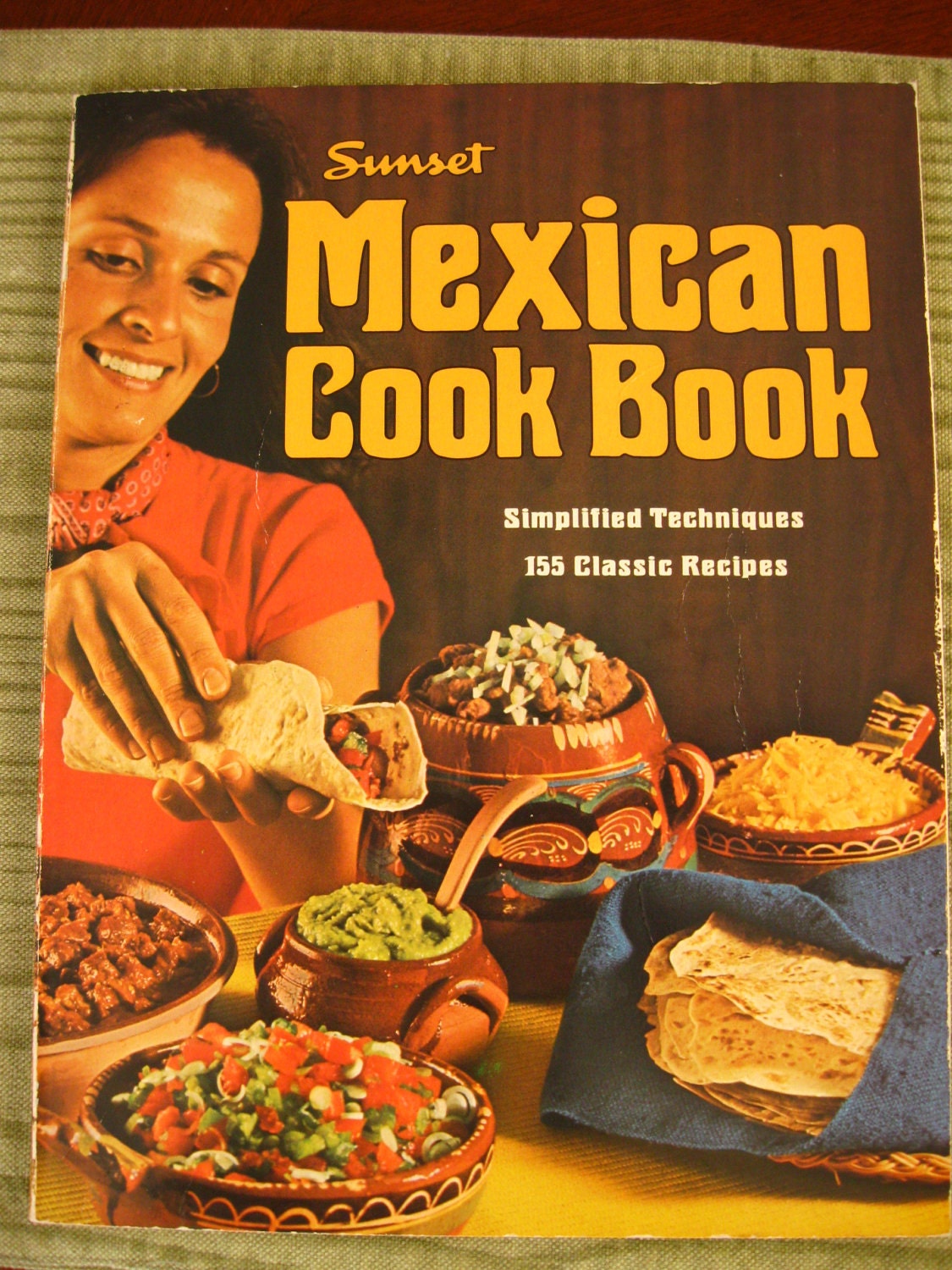 vintage 1980 sunset mexican cookbook