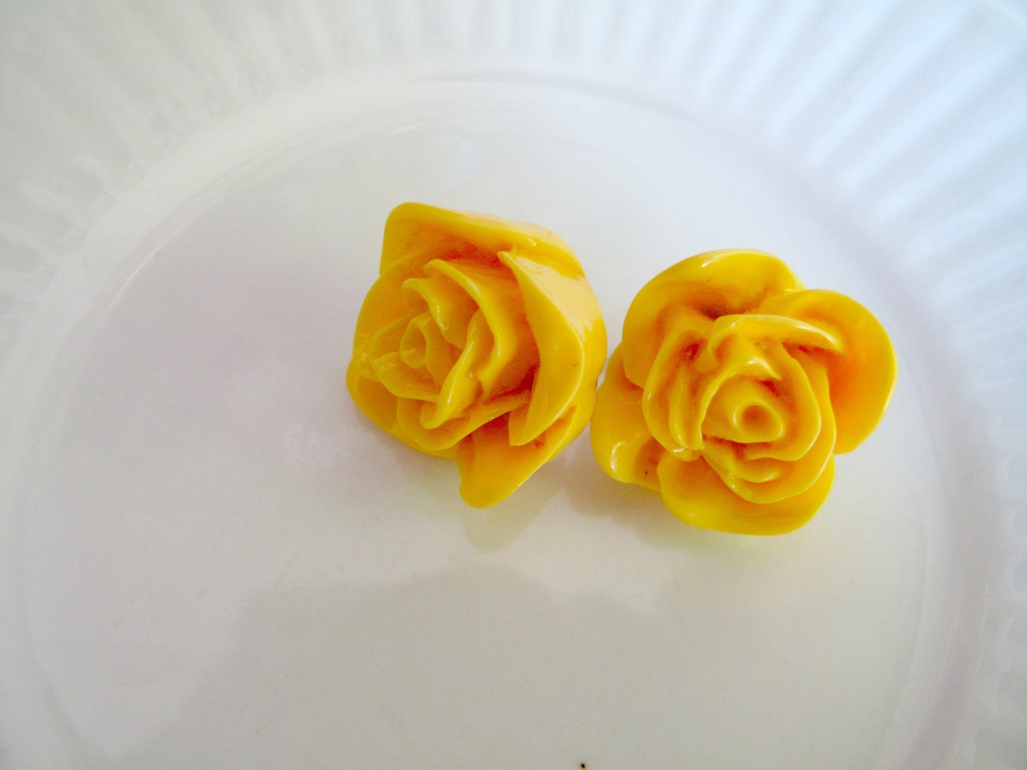 Garden Rose Earrings- Sunshine