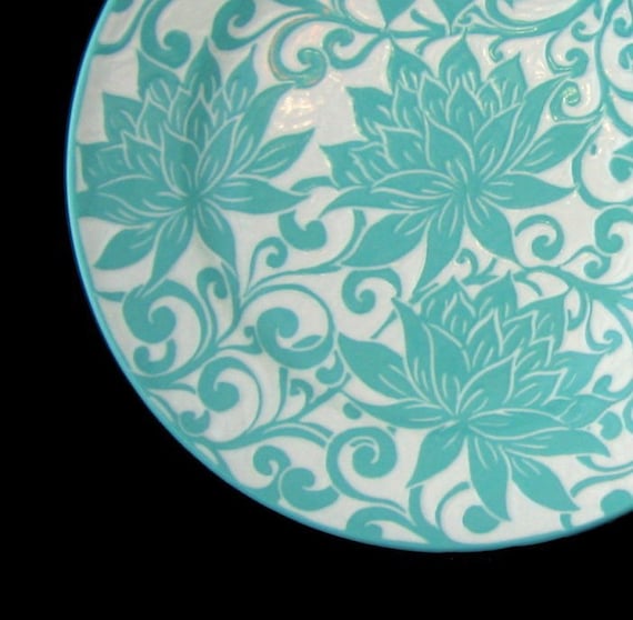 Lotus... 12 inch Porcelain Platter... In Stock