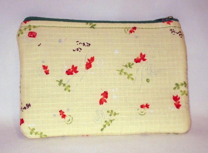 Tagged as kawaii zakka japanese fabric small clutch purse koi fish kanji