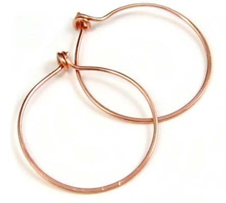 rose gold hoops. ROSE GOLD HOOPS solid 14k rose gold earrings - FREE SHIPPING