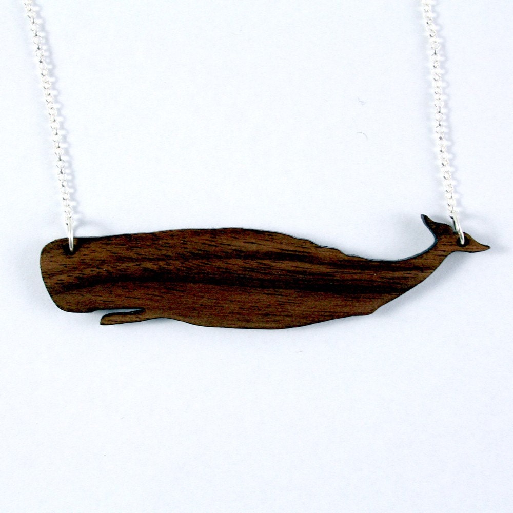 Walnut Whale Necklace