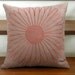 Rossie Brown Linen with Teracotta Sunflower Embroidery Pillow Cover