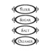 CUSTOMIZED Vinyl Sticker Rosebud LABELS for Kitchen, Bath, Tubs, or ANY Organizatoinal Project