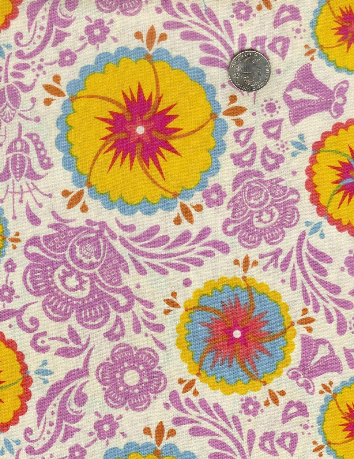NEW - Fat quarter - Anna Maria Horner Good Folks - Fortune in Sun - cotton quilt fabric