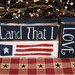 LAND THAT I LOVE wooden letter block sign Americana - Patriotic - Seasonal - Custom - Personalize - Home Decor - Flag - Star