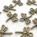 SALE - Dragonfly Charm Beads in Antique Bronze
