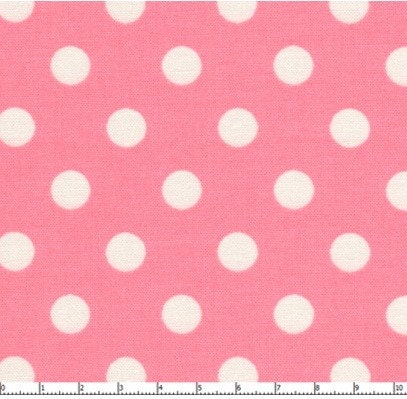 1m Lecien Japanese Pink Polka Dot Fabric