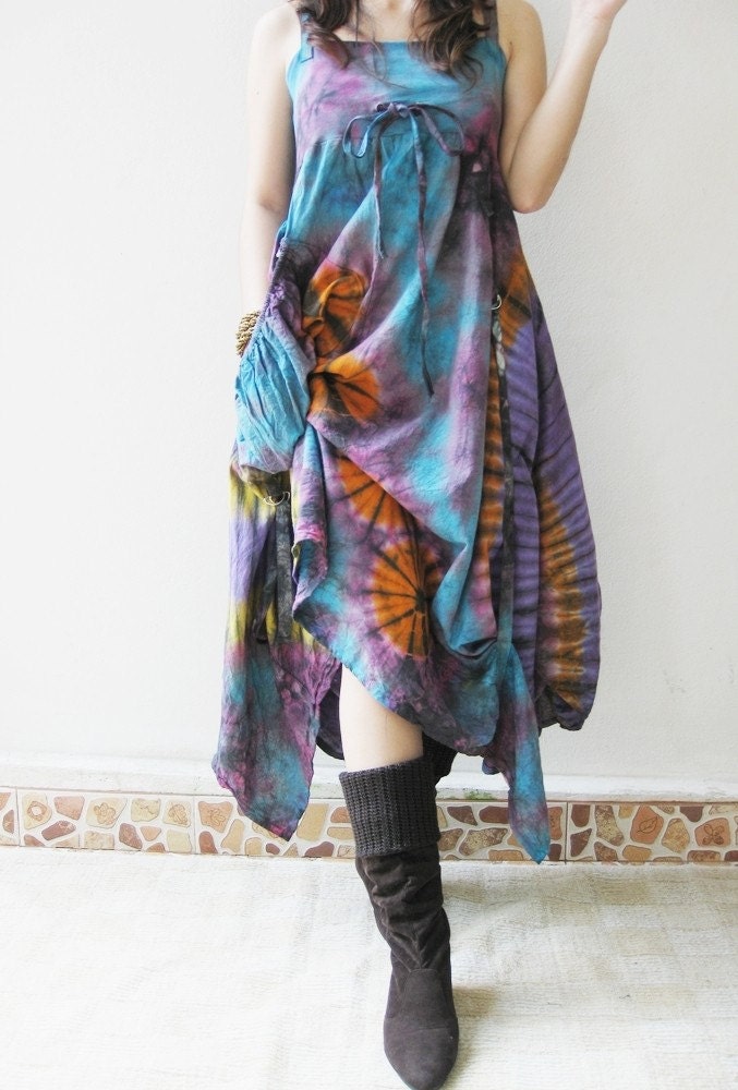 I am gypsy..tie dye long dress