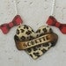 Leopard Heart With Bows Tattoo Inspired Necklace