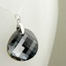 Silver Night Twist Pendant Crystal Necklace