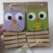 Owl Art Clips - Your Color Choice - eco-friendly by Maple Shade Kids