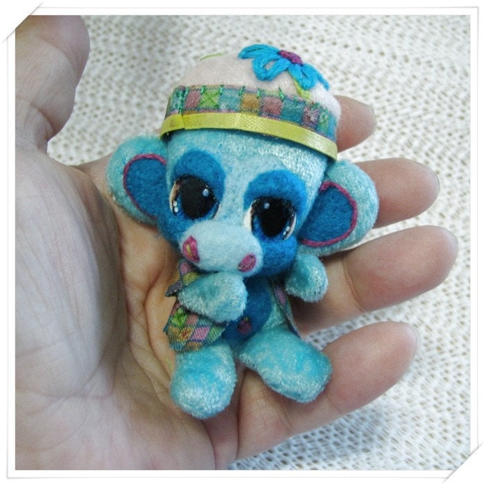 Sale Until June 4th Chibi Chibitude Hand                                                           made Felted                                                           and Stuffed                                                           Mini Dragon                                                           Ryu Critter                                                           Cutie