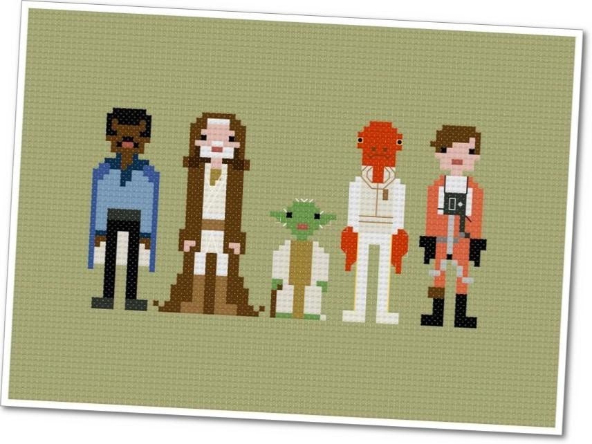 Pixel People - Star Wars - Allies - PDF Cross-stitch Pattern