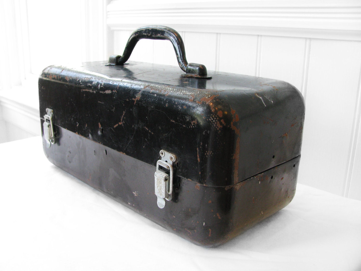 Industrial Vintage Black Tool Box