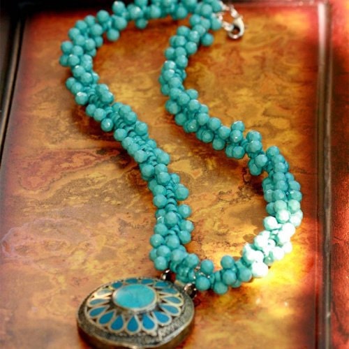 Blue Dream--OOAK Gorgeous Persian turquoise pendant necklace--Receive extra %20 OFF--Free Shipping in USA--Receive a beautiful Gift when.