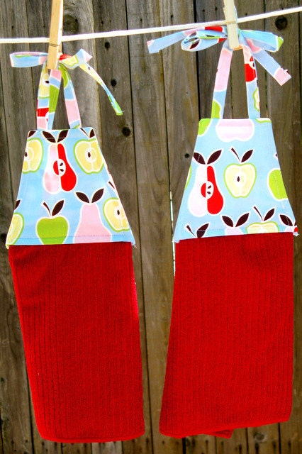 Apples & Pears Remarkable Hanging Dish Towels