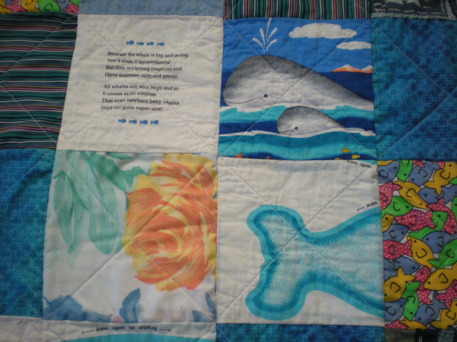 RESERVED FOR PURCHASE Marina, the Quilt with a Porpoise