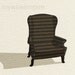 wingback chair 1 (striped) - print