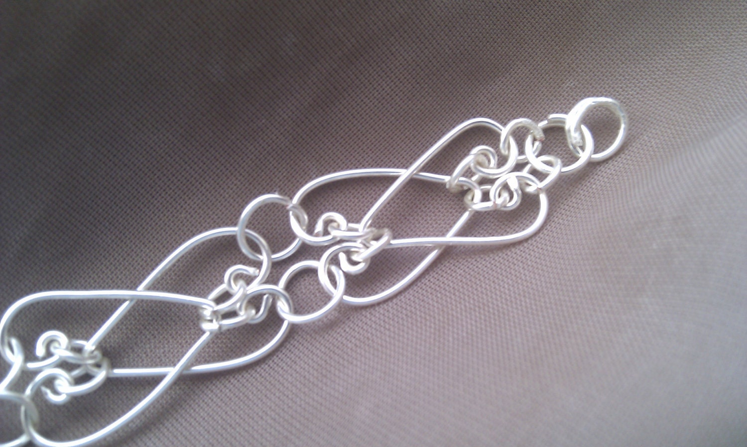 Silver plated, Love Heart Bracelet, Silver plated copper, "Heart to Heart"