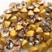 Lot of 72 Vintage 1950's Swarovski Vitrail Medium Gold Crystal Glass Rhinestones No. 19. - Destash - Katofmanycolors