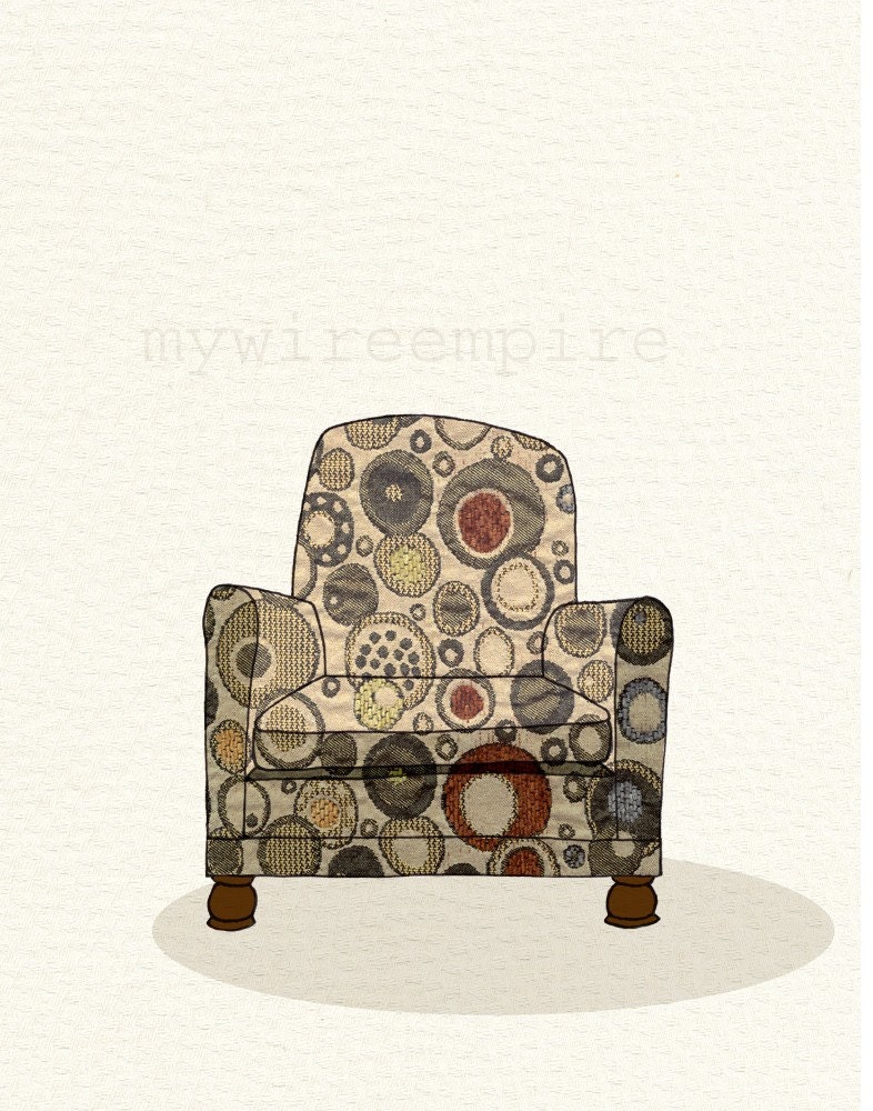 modern chair 01 (bubble burst) - print