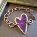 Purple heart bracelet