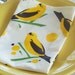 Set of 4 Yellow Birds Cloth Napkins