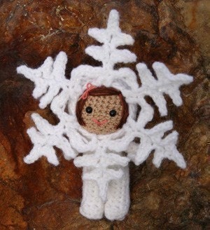 Crochet Pattern- Rebekah the snowflake amigurumi doll