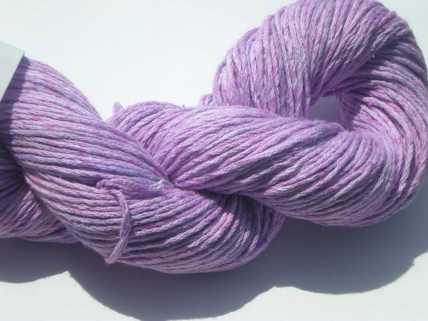 Hand Dyed, Recycled, Respun Cotton Yarn, Sport Weight, 182 Yards No. 112