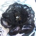 Black Lace Flower Hair Pin