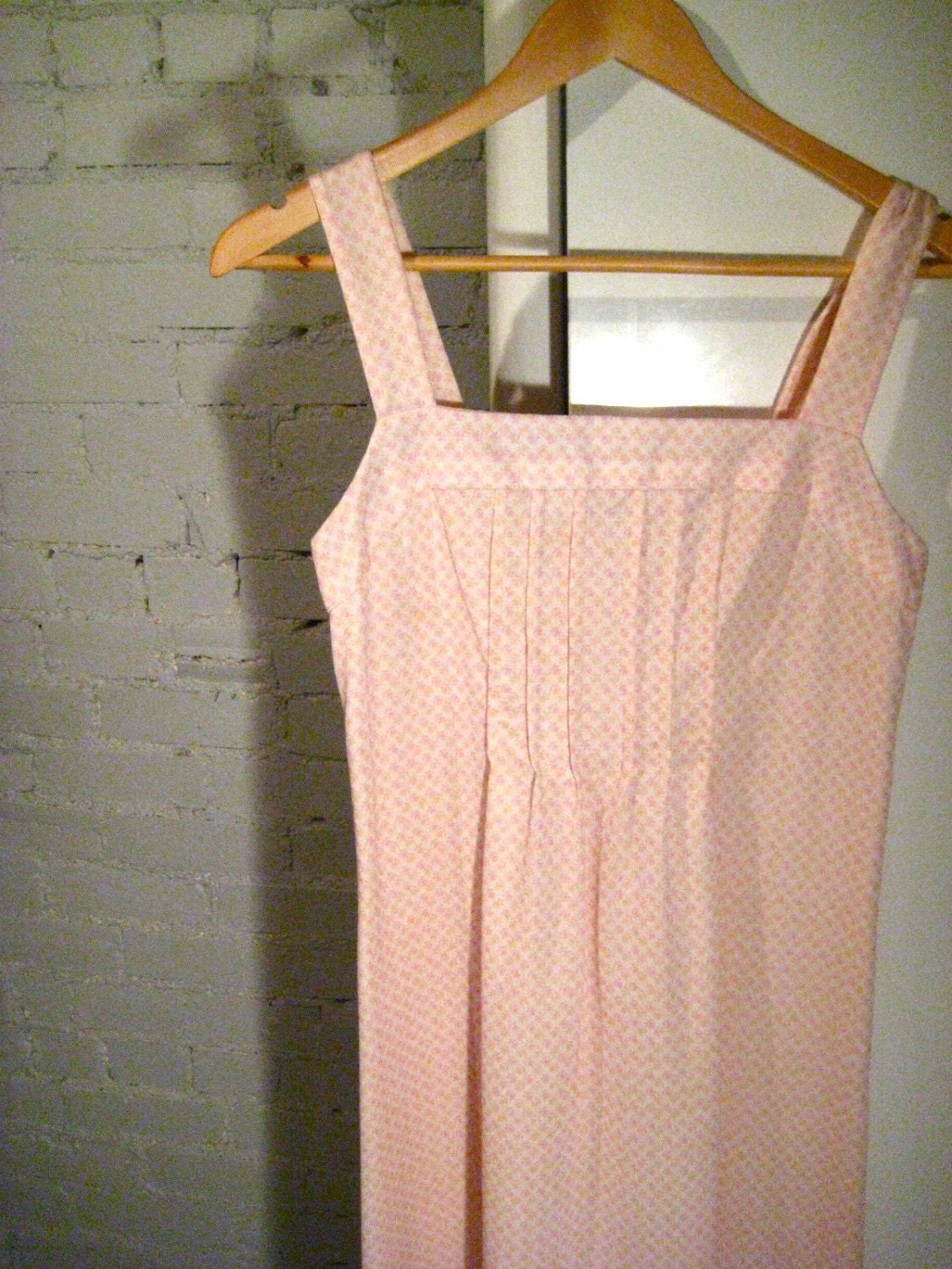 Vintage Pink and Peach Maxi Dress, Size XS/S