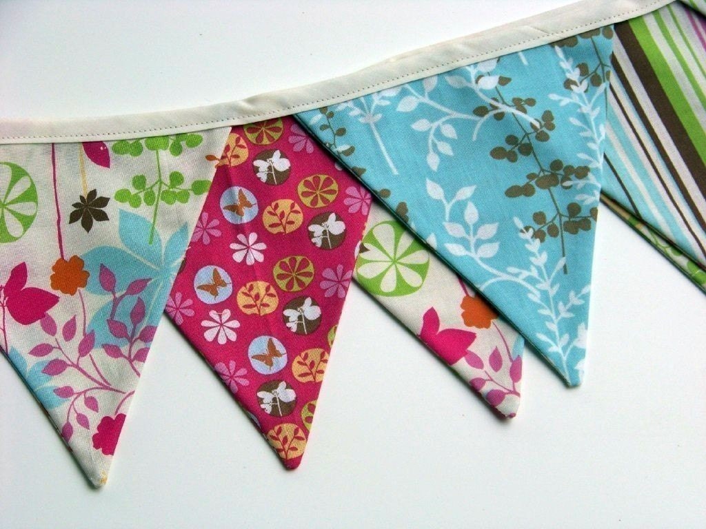 Enchanted Forest Fabric Bunting Banner Flags