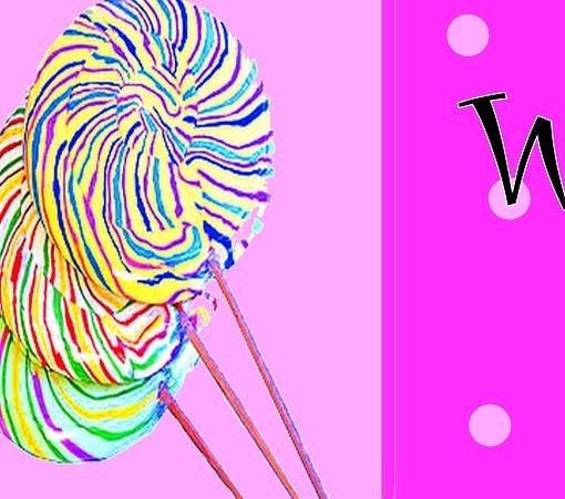 Lollipop candyland banner printed on quality vinyl, you choose colors 