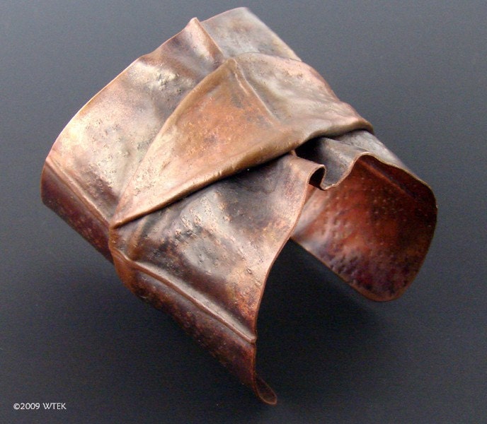 Fold Formed Copper Cuff