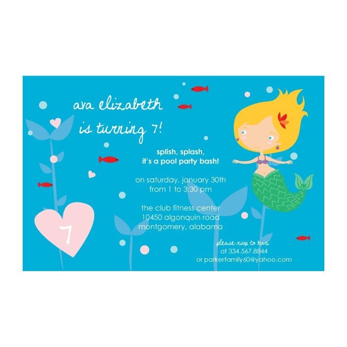 pool party invitations for girls. Sweet Wishes#39; 70 Girls