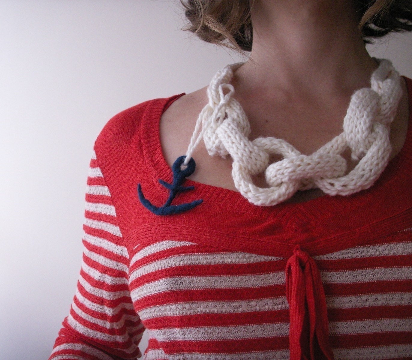 Anchors Aweigh Pirates organic cotton Sloanester necklace