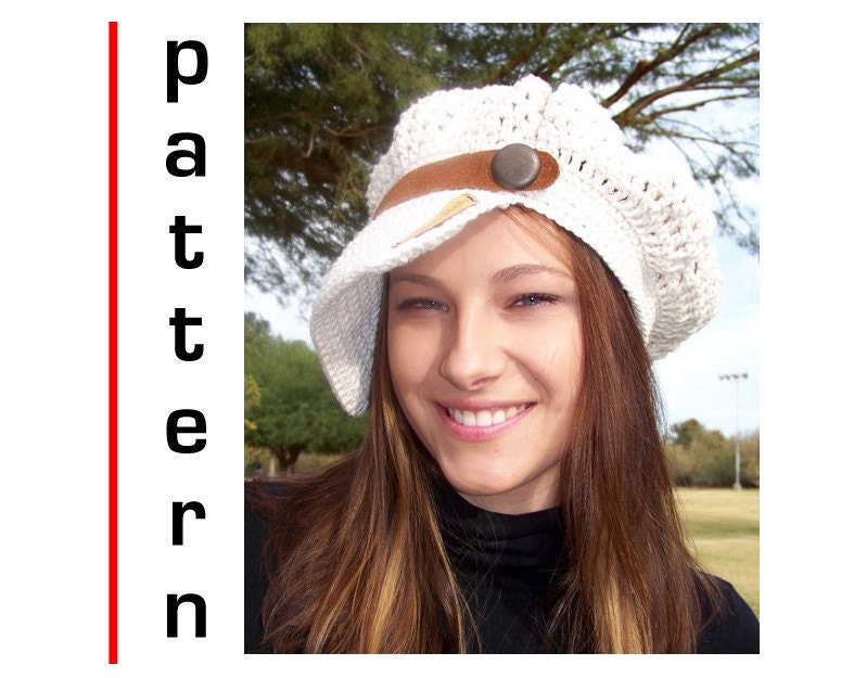 newsboy cap tutorial. Crochet Newsboy Hat Pattern,
