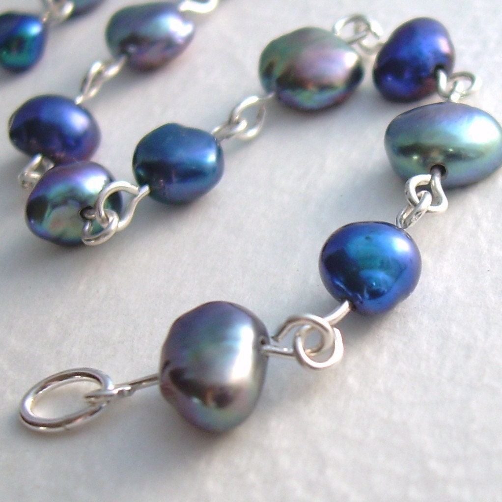 blue pearl bracelet