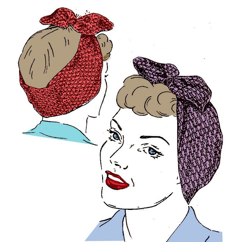 head scarf patterns. This clever head scarf is a