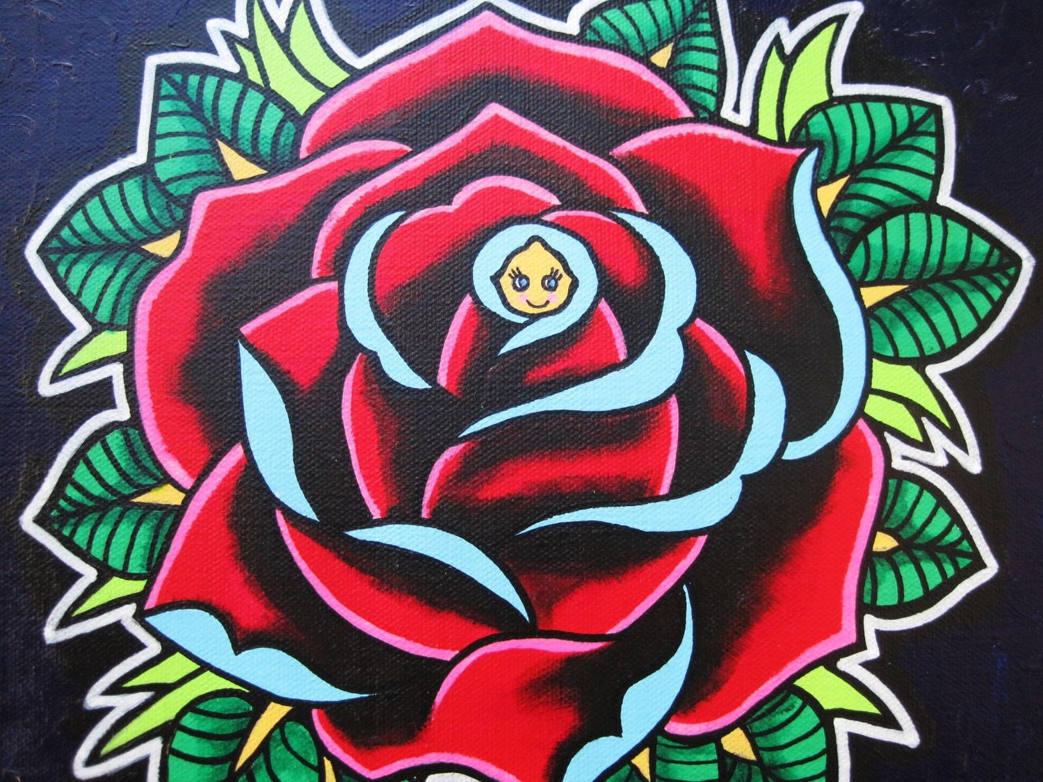 rose tattoo painting