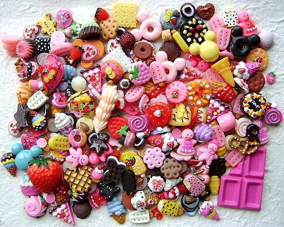 WHOLESALE Cute Japanese 200 Cabochons Sweets Only BIG Set Mix SET 2