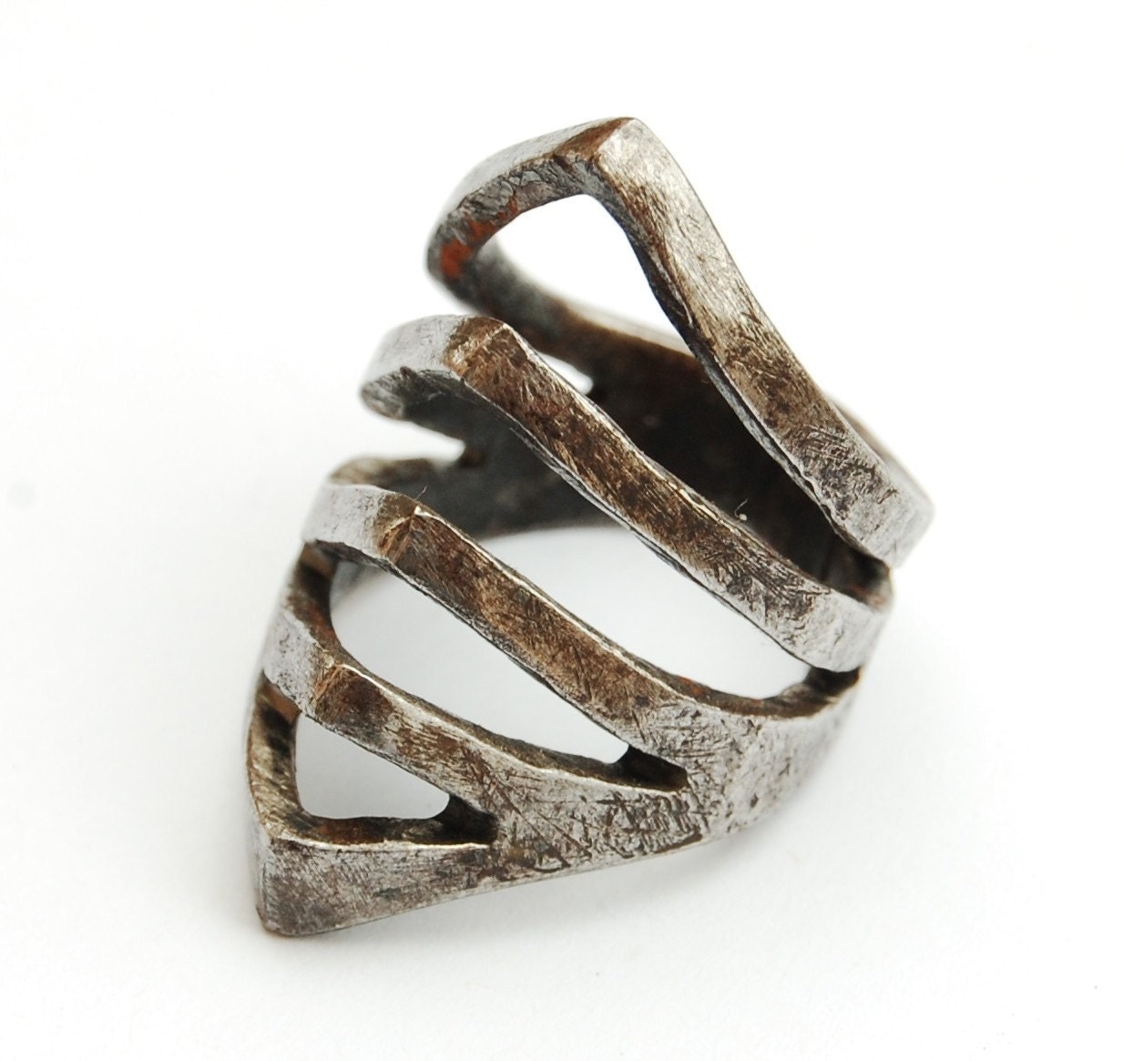 Ribcage iron ring by blindspotjewellery at Etsy