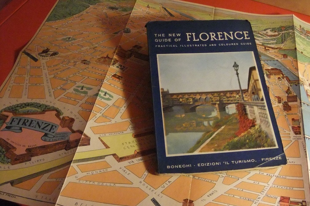 Tourist Map Of Florence. Vintage Map and Tourist Guide to Florence- 1962. From VincentDrives